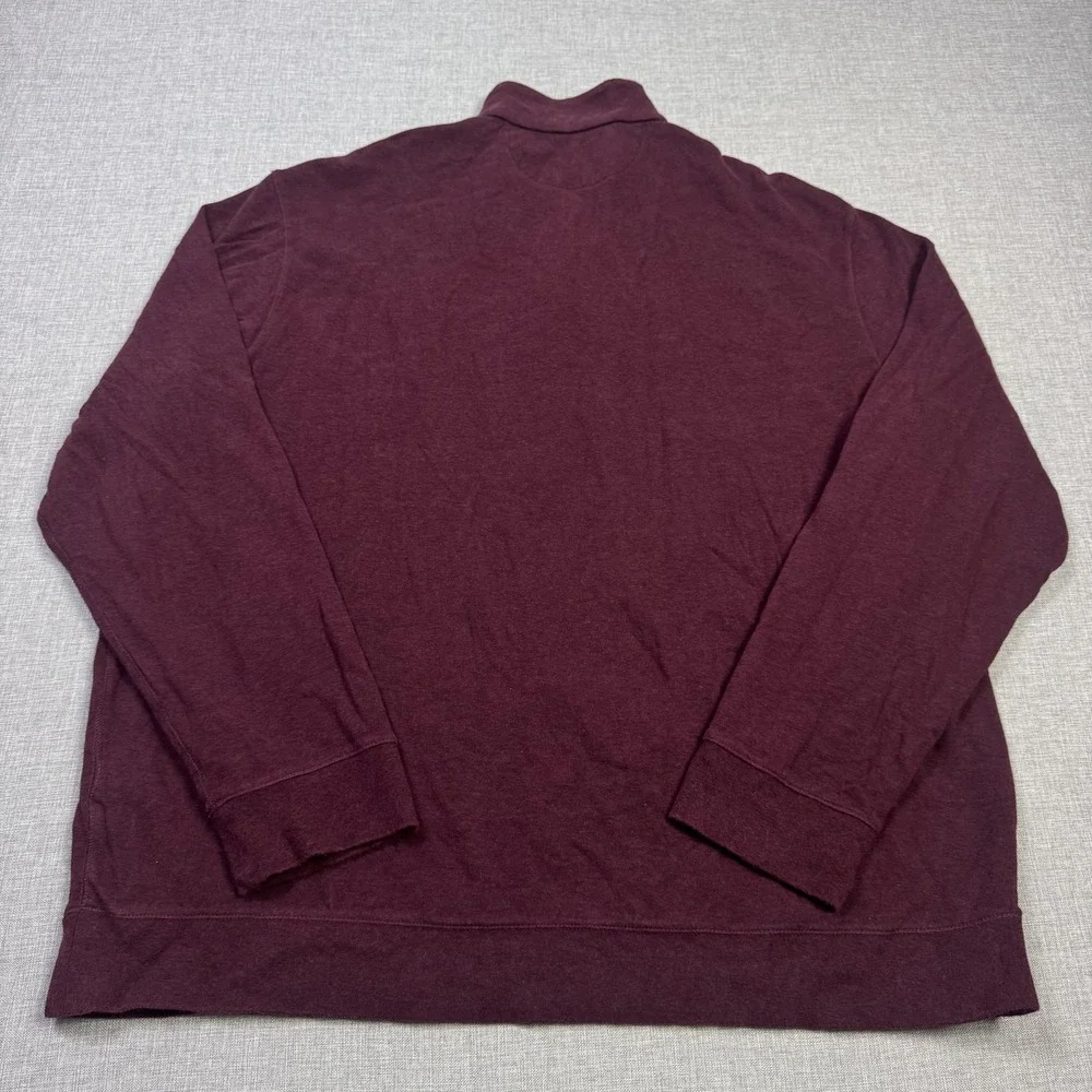 Polo Ralph Lauren 1/4 Zip Sweatshirt Mens 2XL Red Mock Neck Pockets Tagless